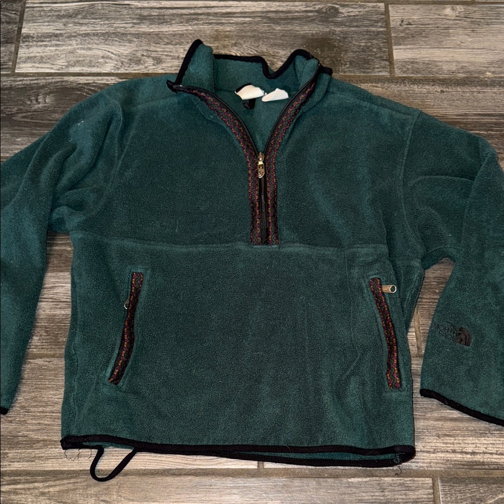 The North Face Green Fleece Jacket vintage medium women’s Aztec